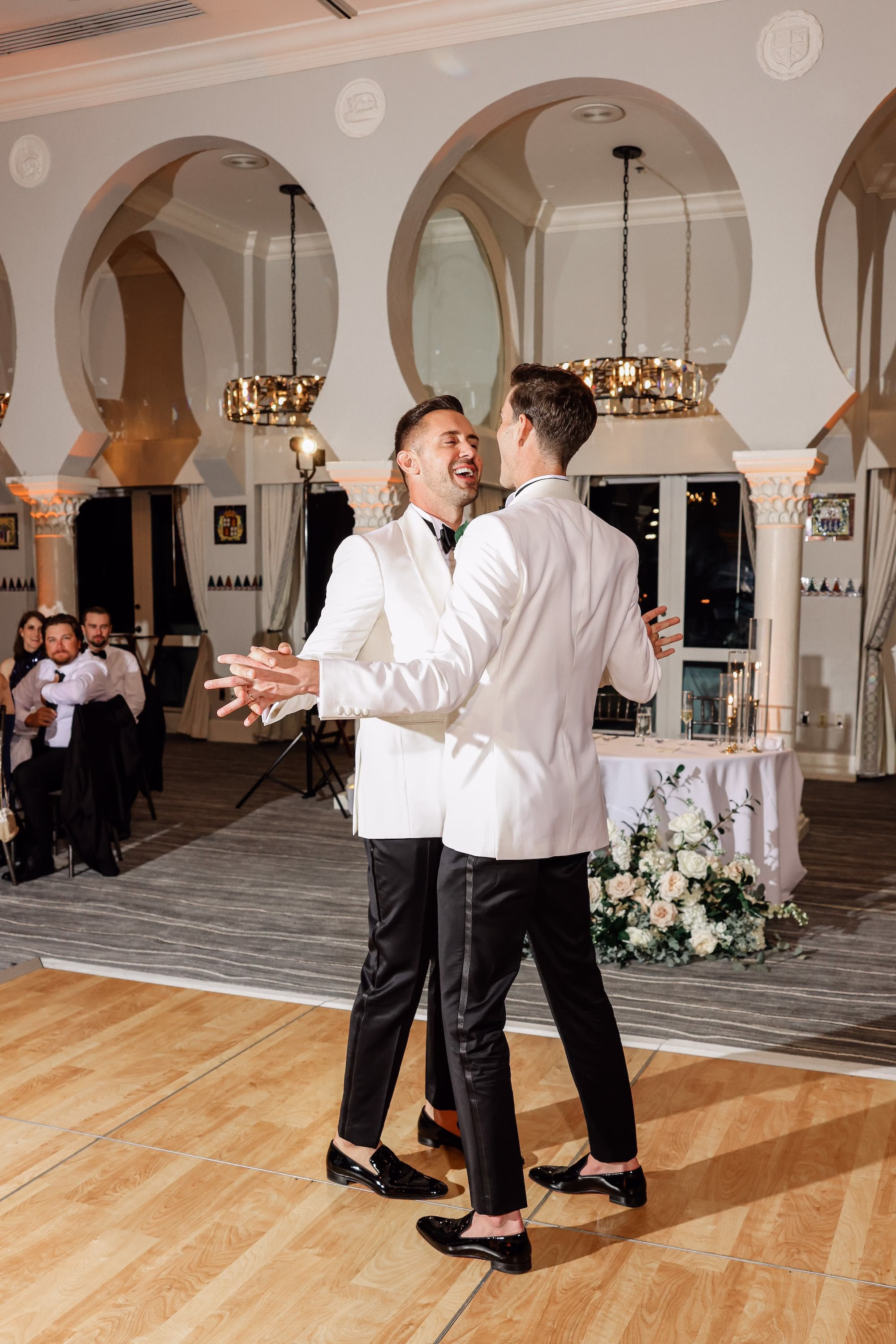 52Timeless White and Green Wedding Inspiration - Chic Blush and White St. Pete Garden Wedding | The Vinoy Groom and Groom Dancing Wedding Portrait | St Pete Photographer Lifelong Photography Studio