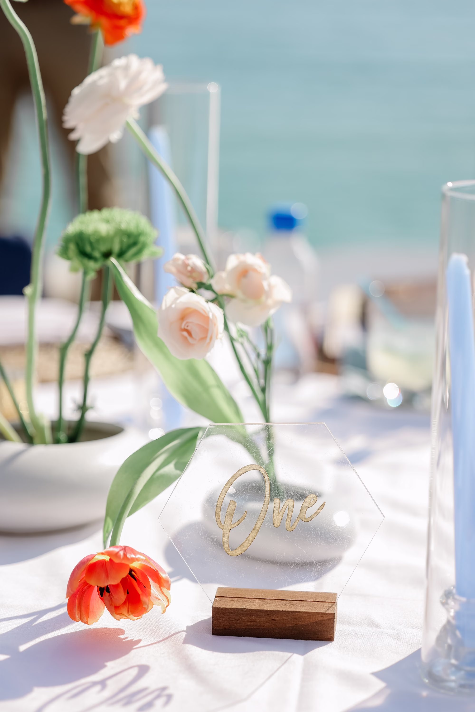 52Tropical Pastel Florida Wedding Inspiration - Tropical, Pastel Outdoor Wedding | Opal Sands Clearwater Beach Tropical Pastel Florida Wedding Reception Centerpiece Decor Inspiration