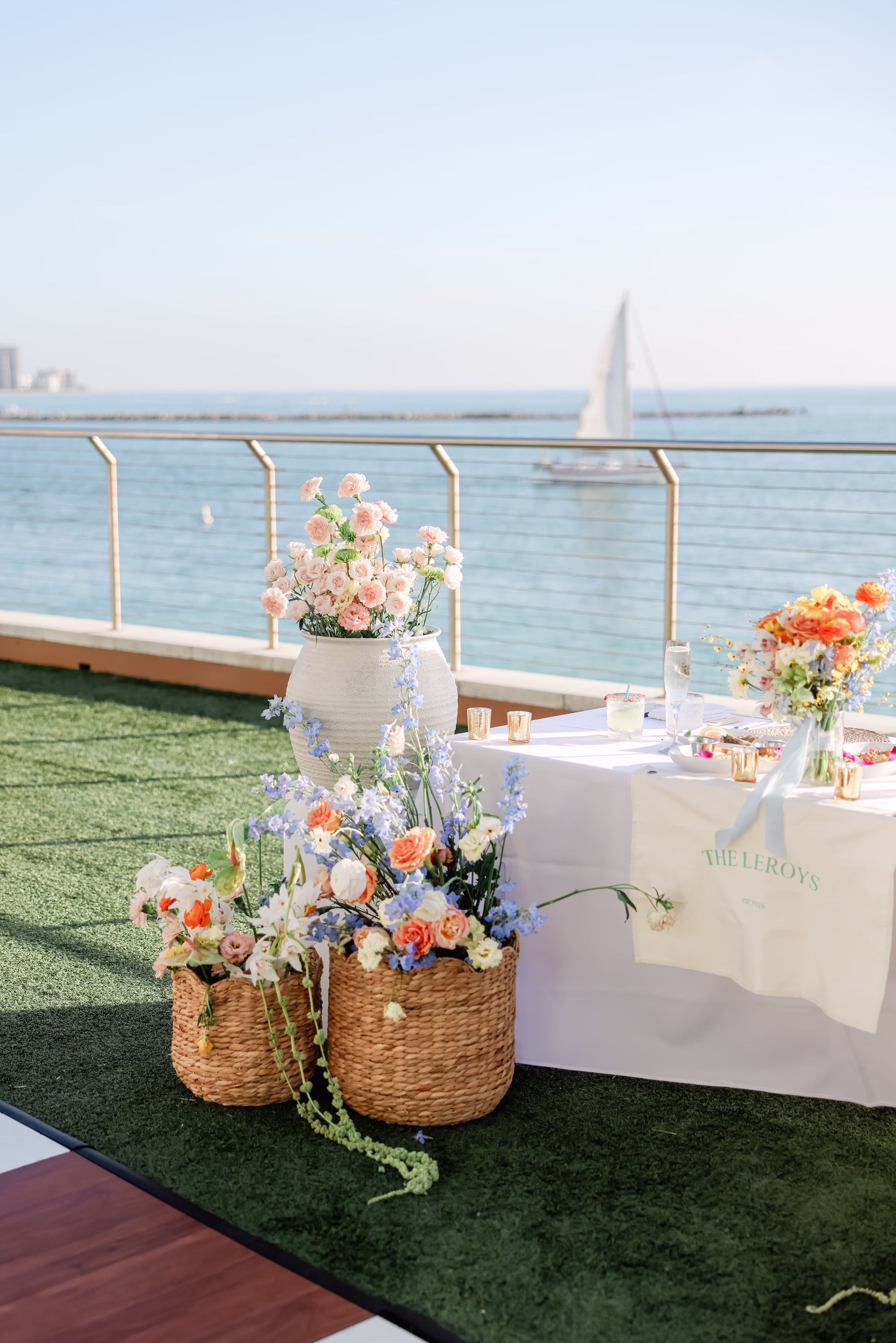 56Tropical Pastel Florida Wedding Inspiration - Tropical, Pastel Outdoor Wedding | Opal Sands Clearwater Beach Tropical Pastel Wedding Reception Decor Ideas