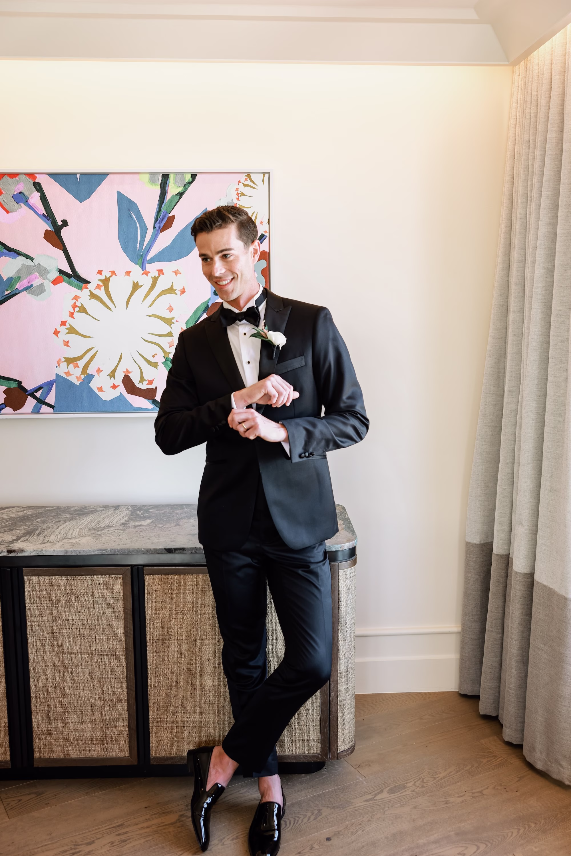 5Timeless White and Green Wedding Inspiration - Chic Blush and White St. Pete Garden Wedding | The Vinoy Groom Wedding Portrait