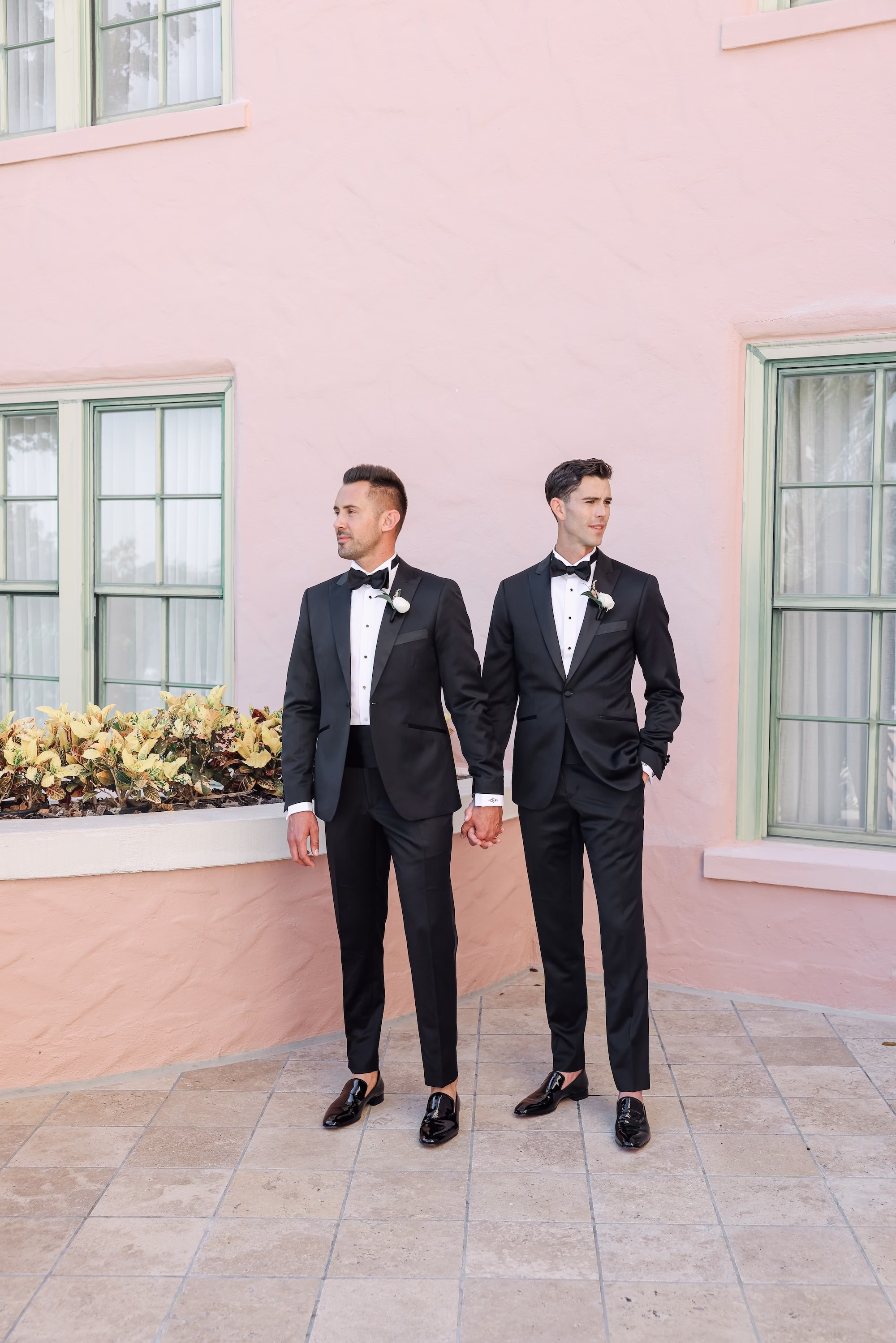 7Timeless White and Green Wedding Inspiration - Chic Blush and White St. Pete Garden Wedding | The Vinoy Groom and Groom Wedding Portrait | St Pete Photographer Lifelong Photography Studio
