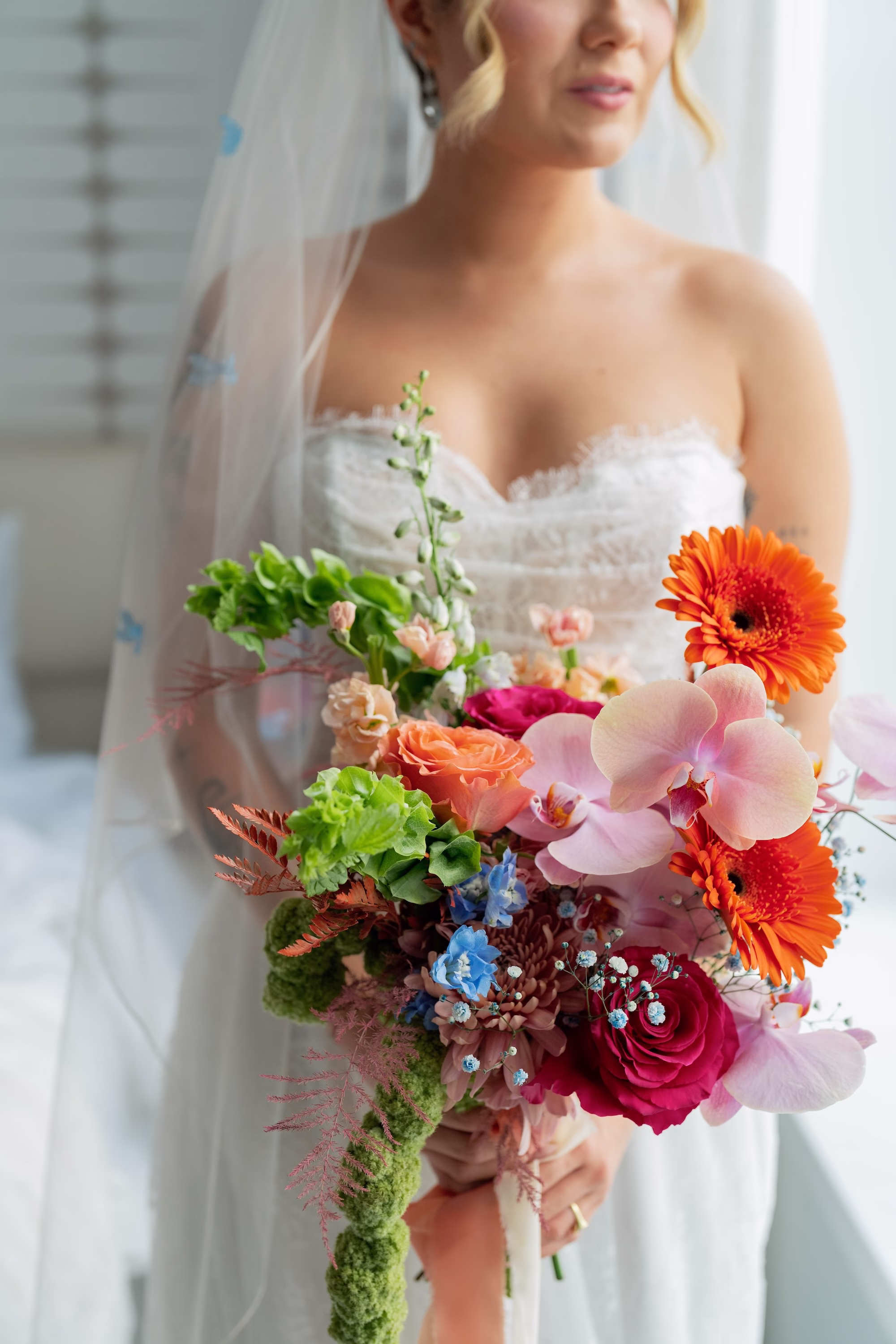 Whimsical Vibrant Wedding Bridal Bouquet Inspiration