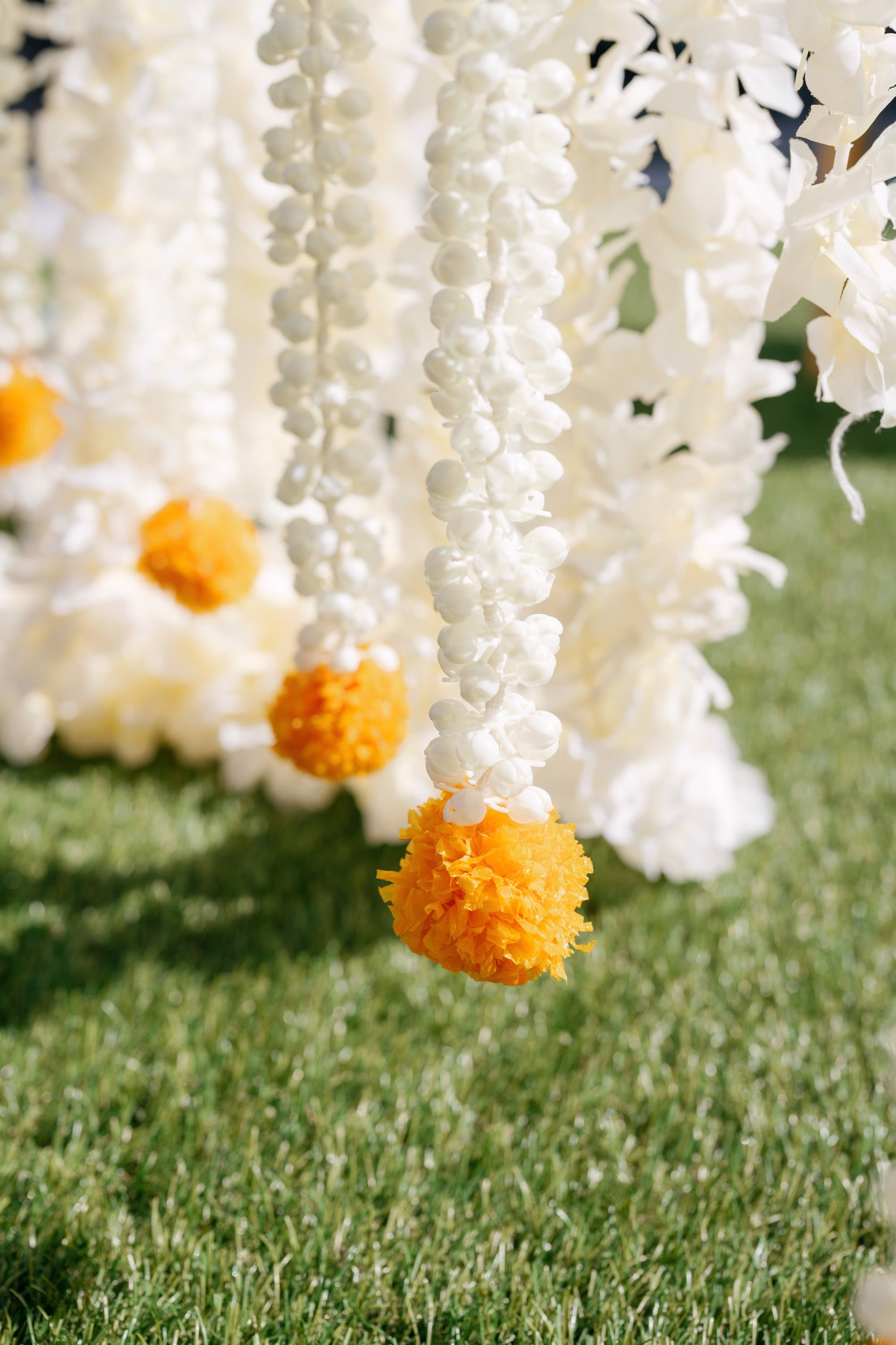 Elegant Earth Toned Indian Sangeet Wedding Ceremony Decor Inspiration