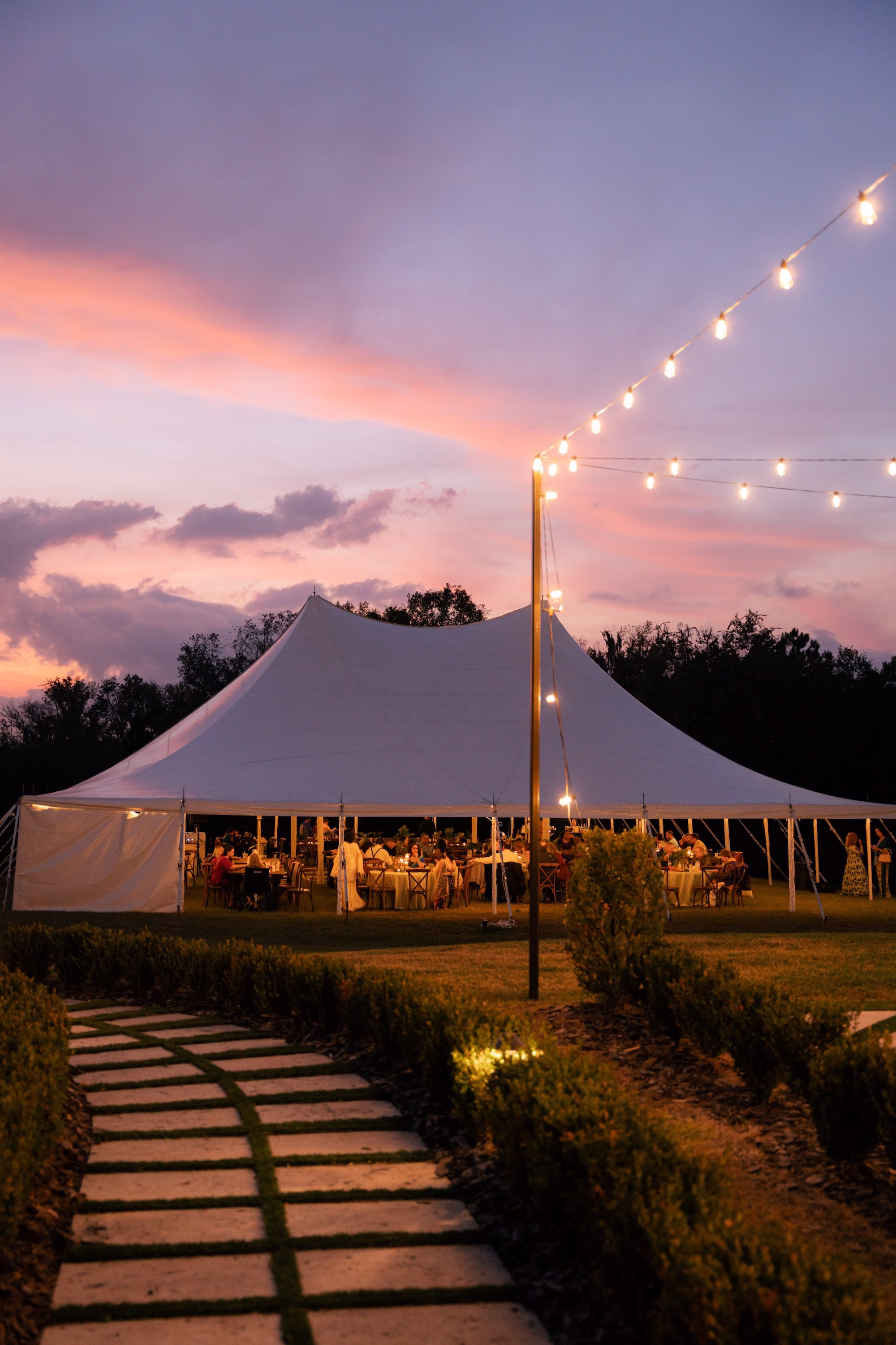 Tented Indian Fusion Wedding Reception Inspiration Brooksville Event Venue La Hacienda on Snow Hill
