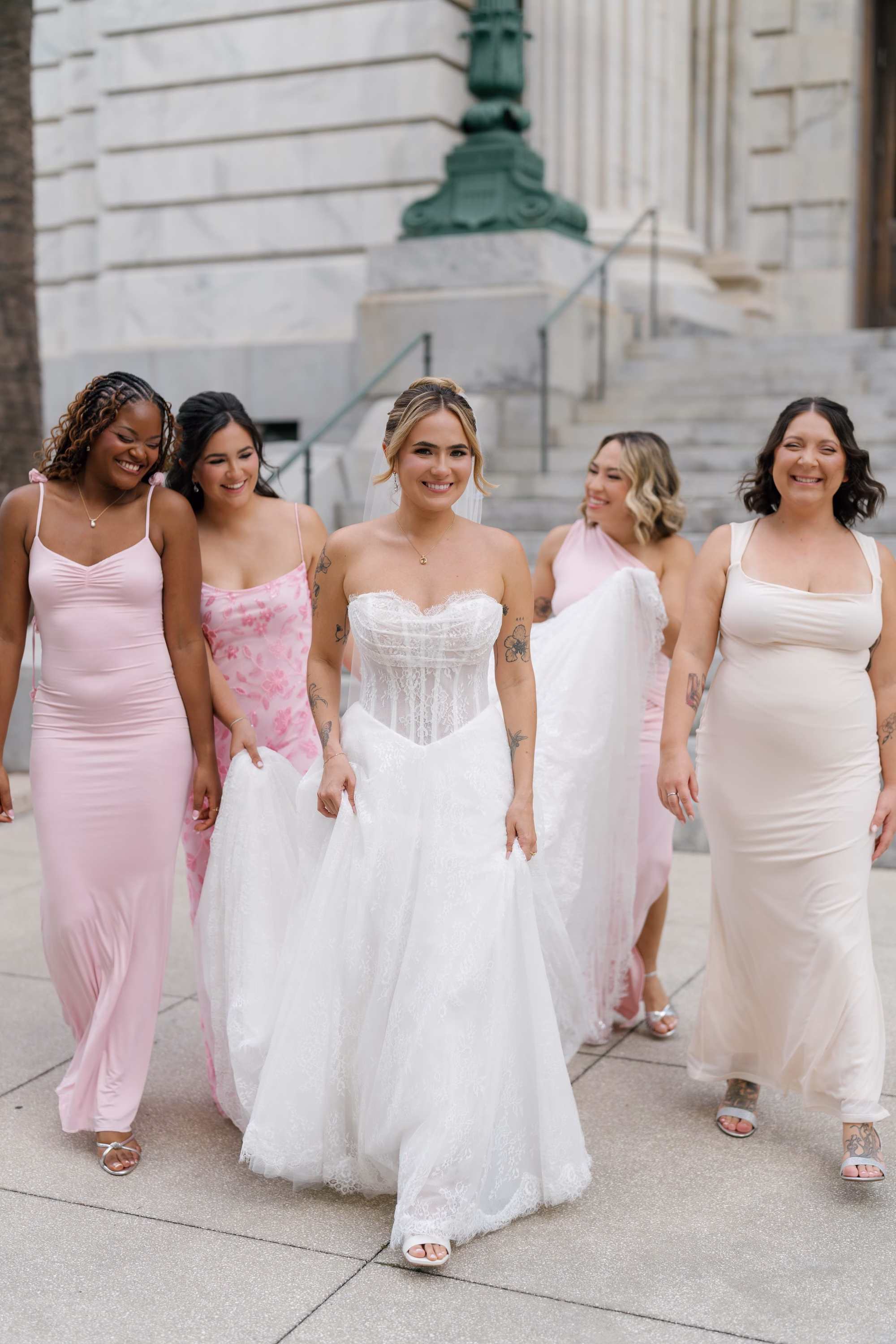 Bride and Bridesmaids Wedding Portrait