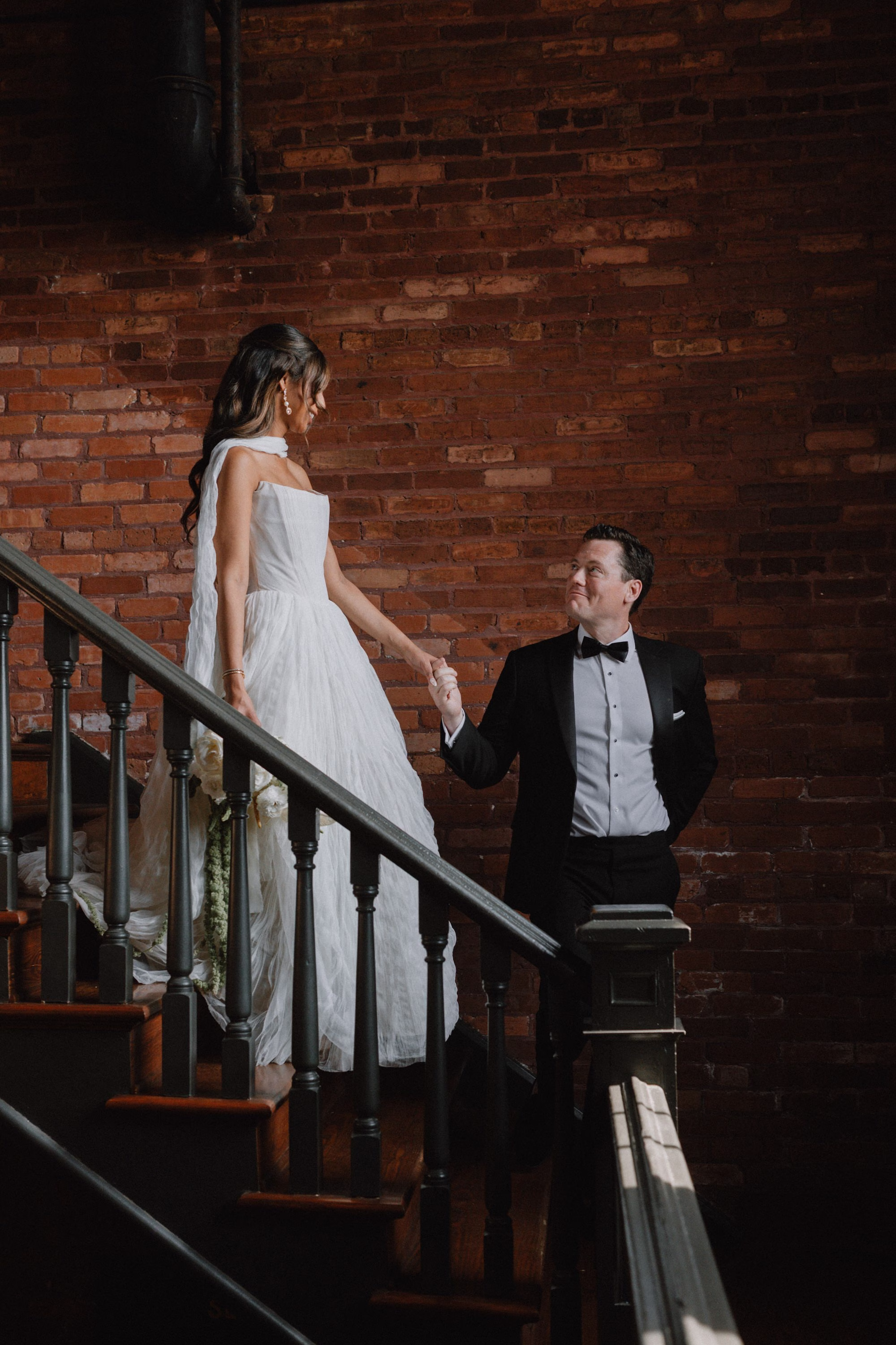 16Classic Modern Black and White Wedding Ideas Tampa Venue JC Newman Cigar Co - Modern Black and Ivory Ybor City Wedding | J.C. Newman Cigar Co. Bride and Groom Wedding Portrait | Tampa Bay Event Venue J.C. Newman Cigar Co.