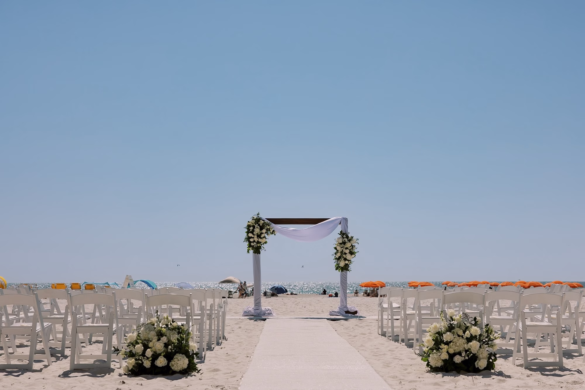 Timeless Coastal Light Blue and Yellow Clearwater Beach Wedding | Sandpearl Resort
